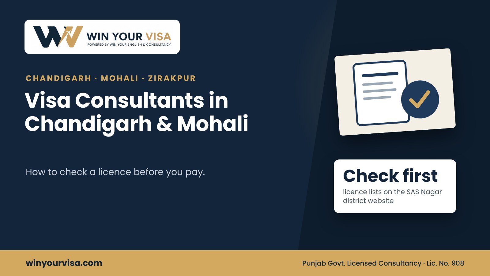 Visa Consultants in Chandigarh and Mohali: How to Check a Licence (2026)